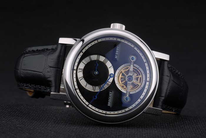 Breguet Classique Complications Stainless Steel Case Black Leather