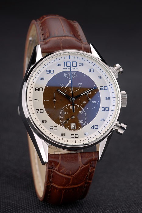 Tag Heuer Mikrograph Limited Edition Brown Leather Strap 7916